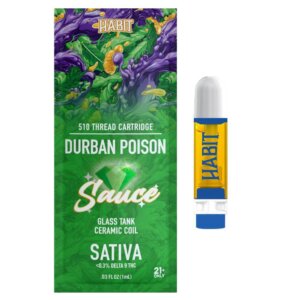 1G THCa Cartridge – Durban Poison (Sativa)