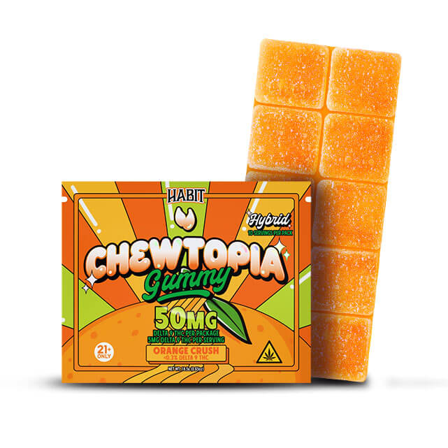 CHEWTOPIA 50mg Delta-9 Gummies – Orange Crush