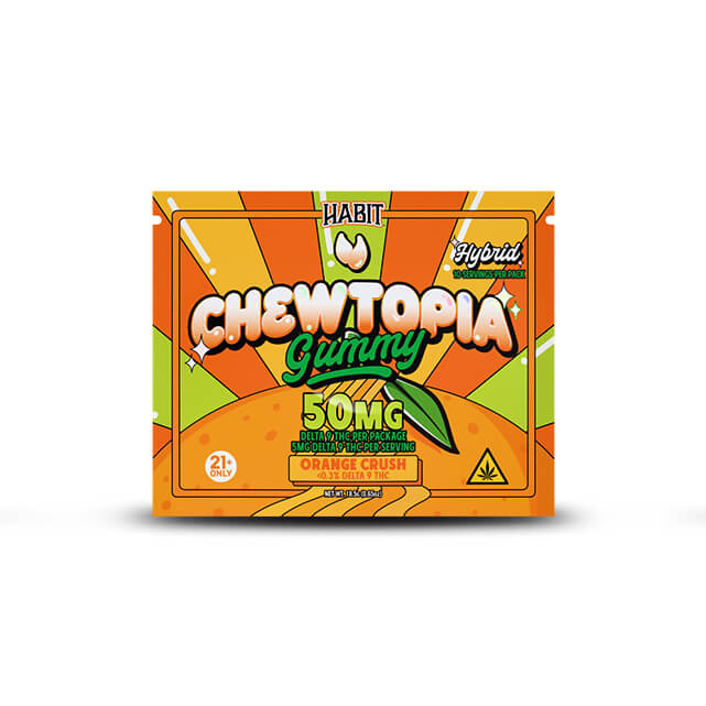 CHEWTOPIA 50mg Delta-9 Gummies – Orange Crush