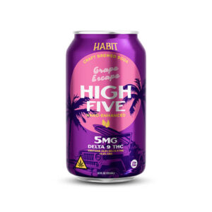 Habit High Five Grape Escape 5MG Delta 9 THC Soda